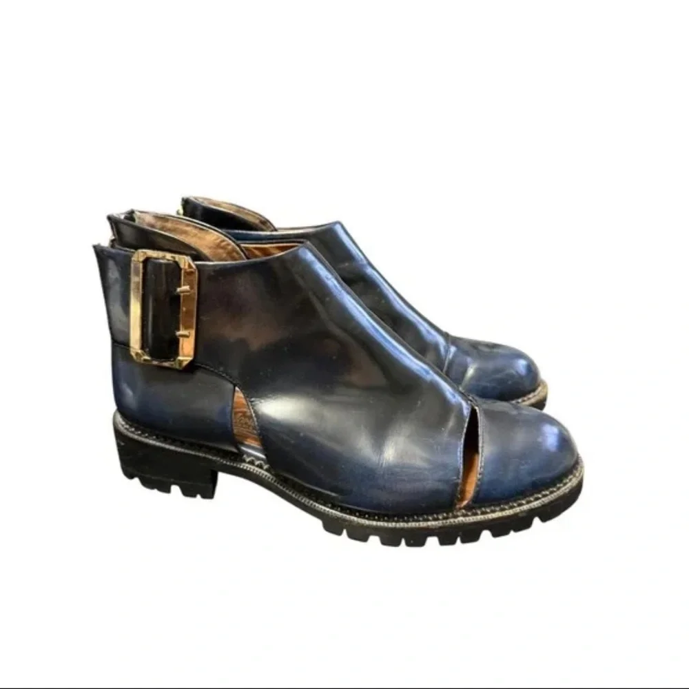 Jeffrey Campbell flamel cutout Black Ankle Boots - Picture 2 of 7